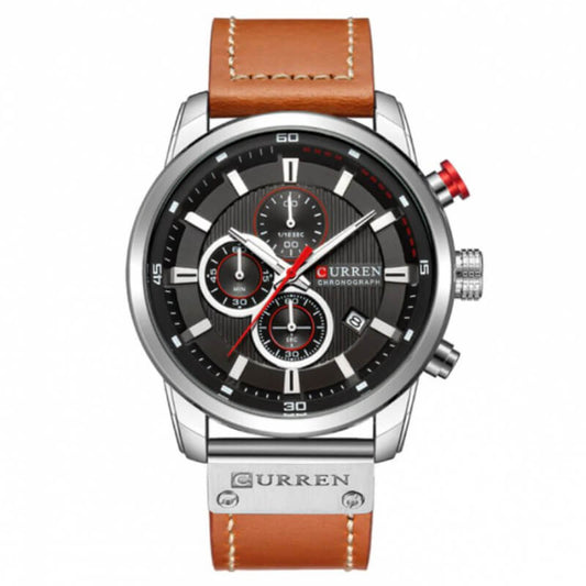 Reloj casual de hombre, reloj de Lujo, Cronógrafo, reloj curren 8291, reloj casual café, Deluxe, Elegante, reloj original