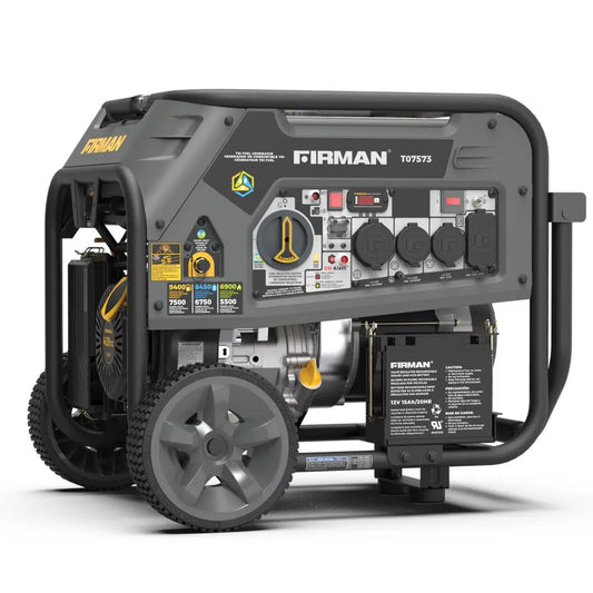 Generador eléctrico, Firman TRI FUEL 7500W CON ARRANQUE ELÉCTRICO 120/240V, Generador de energía, Generador portátil,